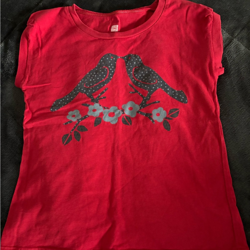 Tea Collection red lovebirds tee 6